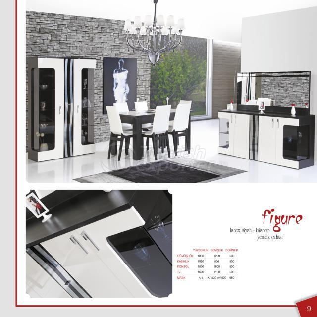 FIGURE DINING ROOM SET-BLACK