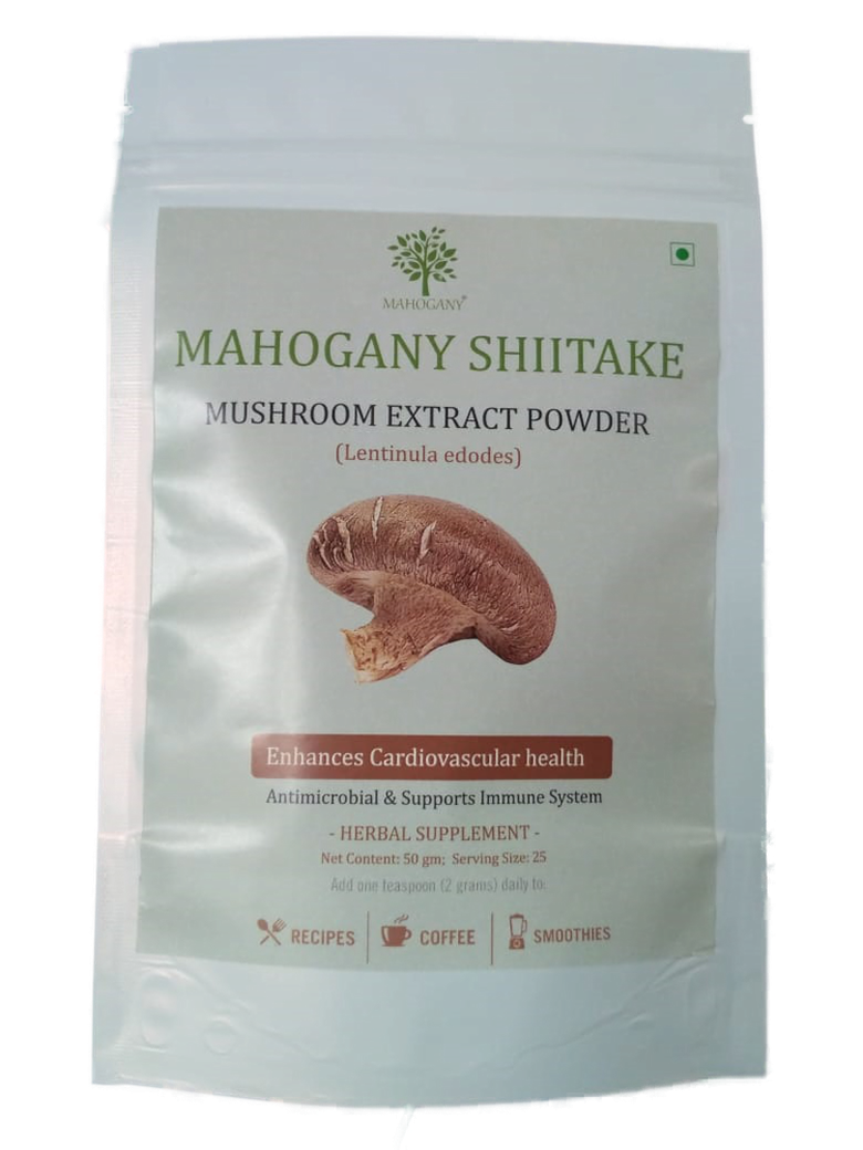 Shiitake (Lentinula Edodes) Mushroom Extract Powder and Capsules