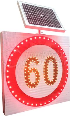 Solar Powered Maximum Speed Sign
