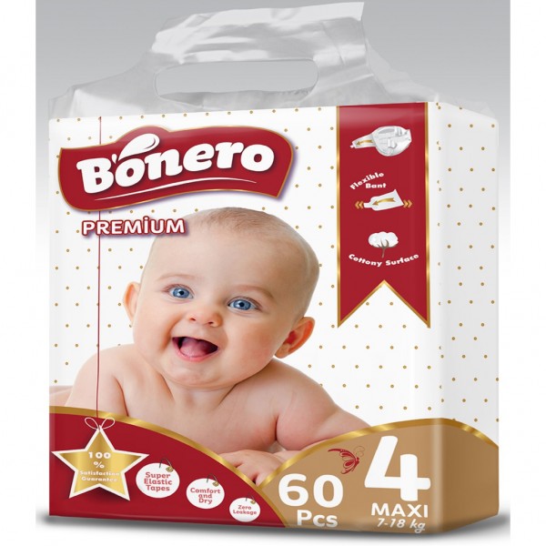 Детские подгузники Bonero Maxi 60 шт.