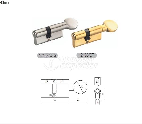 Brass Normal Key Cylinders 68mm