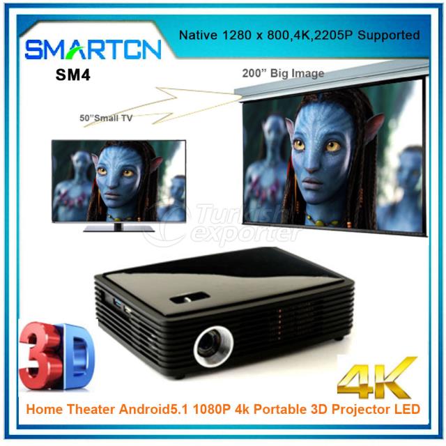 4K 3D Led Projecctor Full HD 1080P