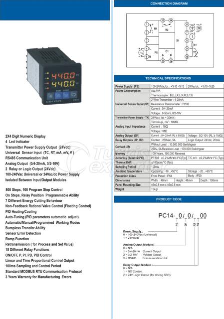 PC14 48x48 Gelişmiş Adım Kontrol Cihazı