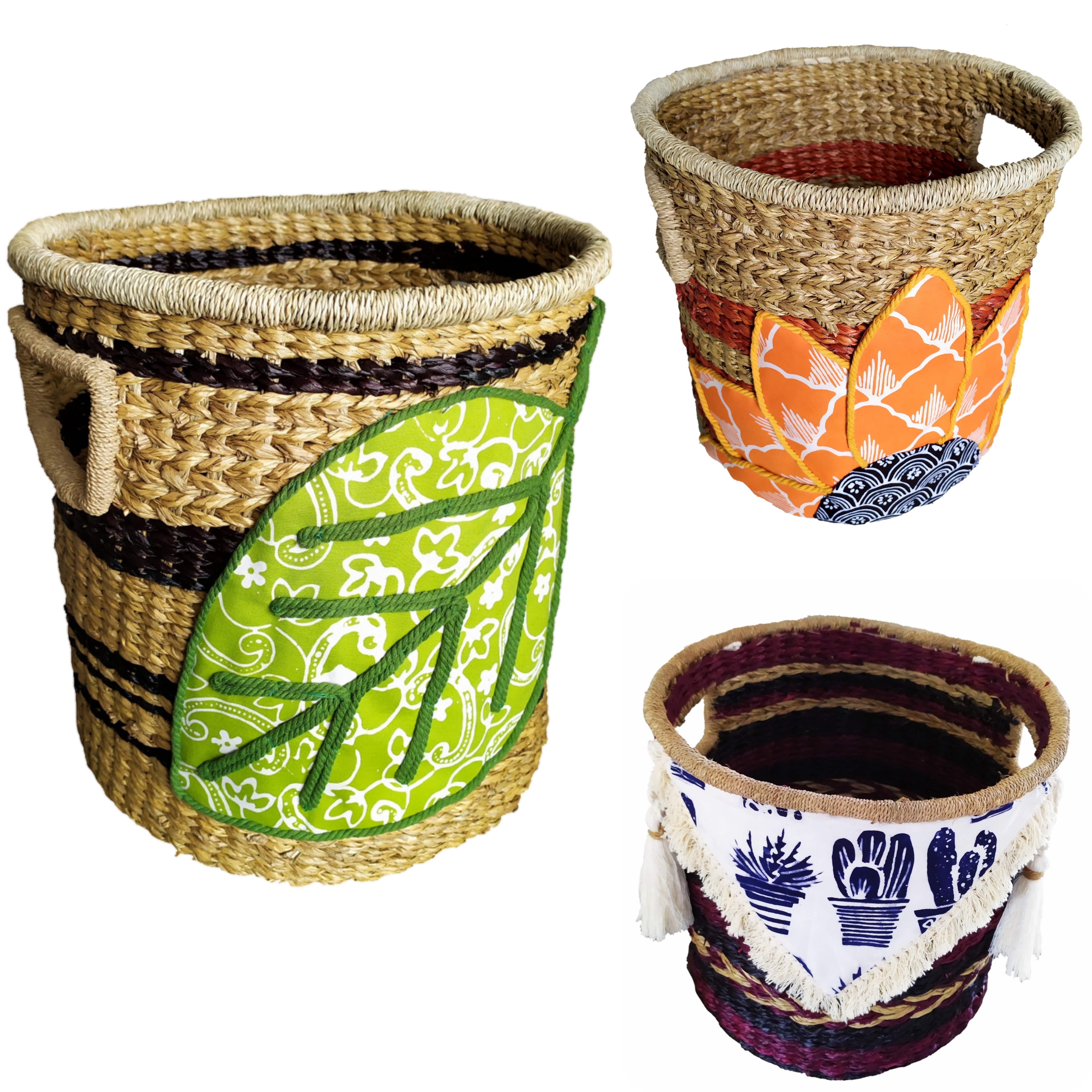 NATURAL HANDWOVEN STORAGE BASKET (BTK100.03)