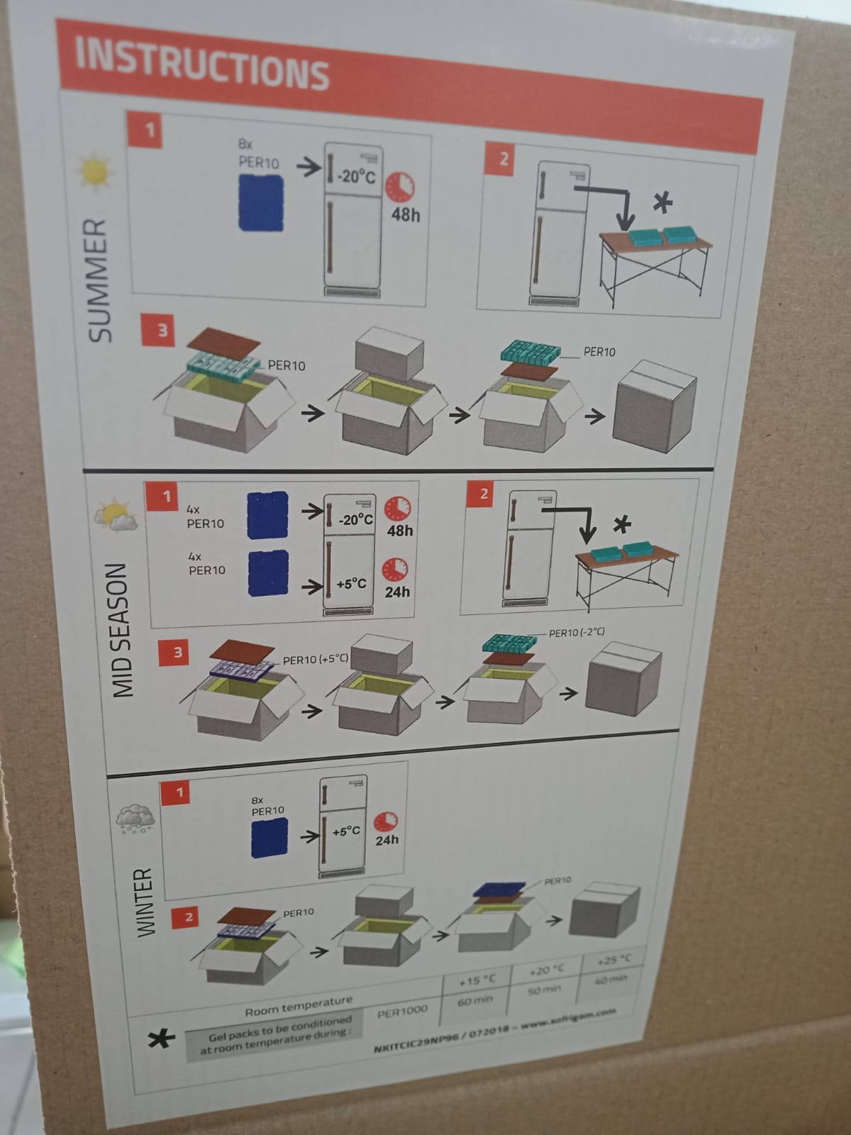 SOFRIGAM- INITIAL PARCEL SHIPPER - 16 L 