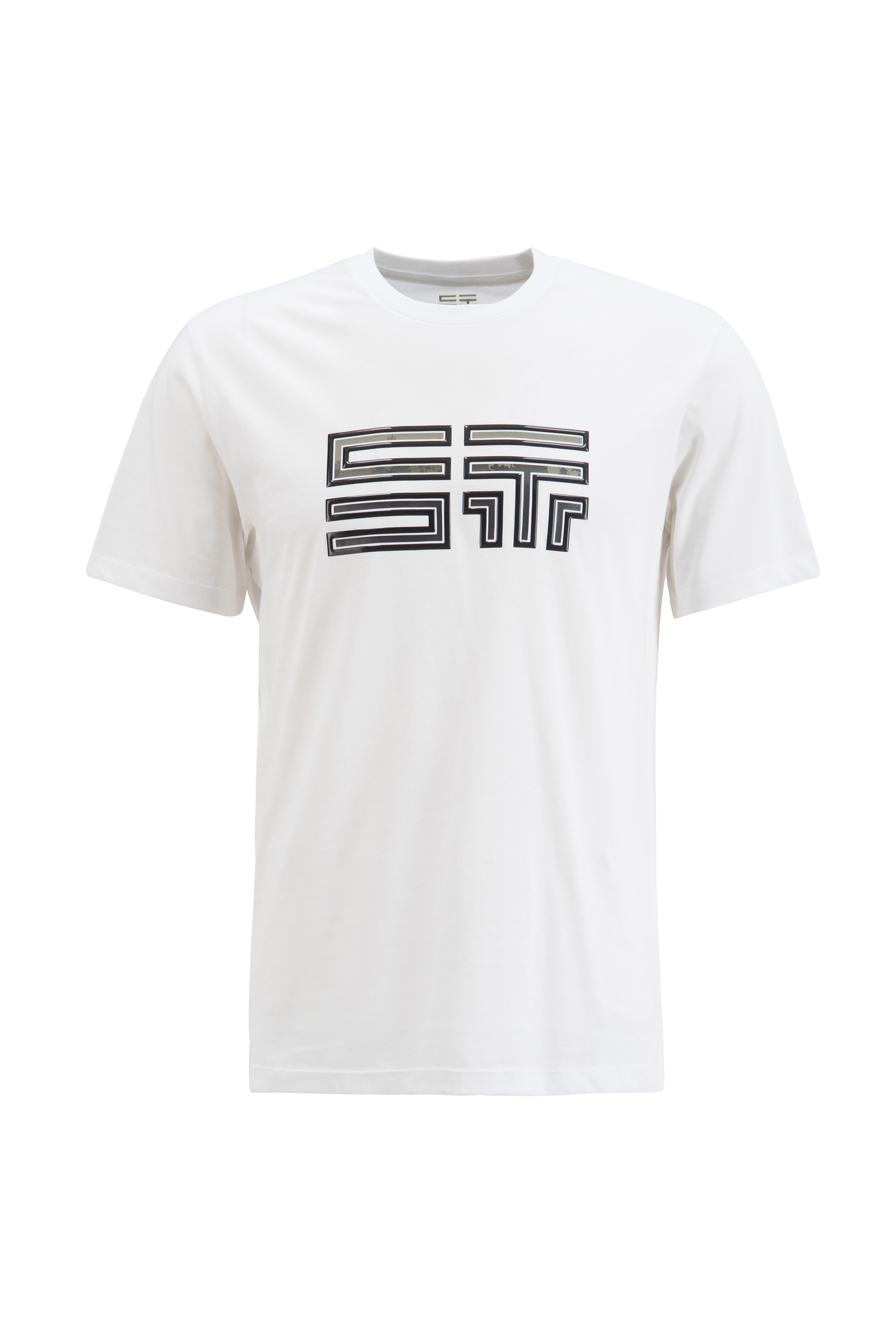 ST MONOGRAM GEL PRINT DETAILED TSHIRT 