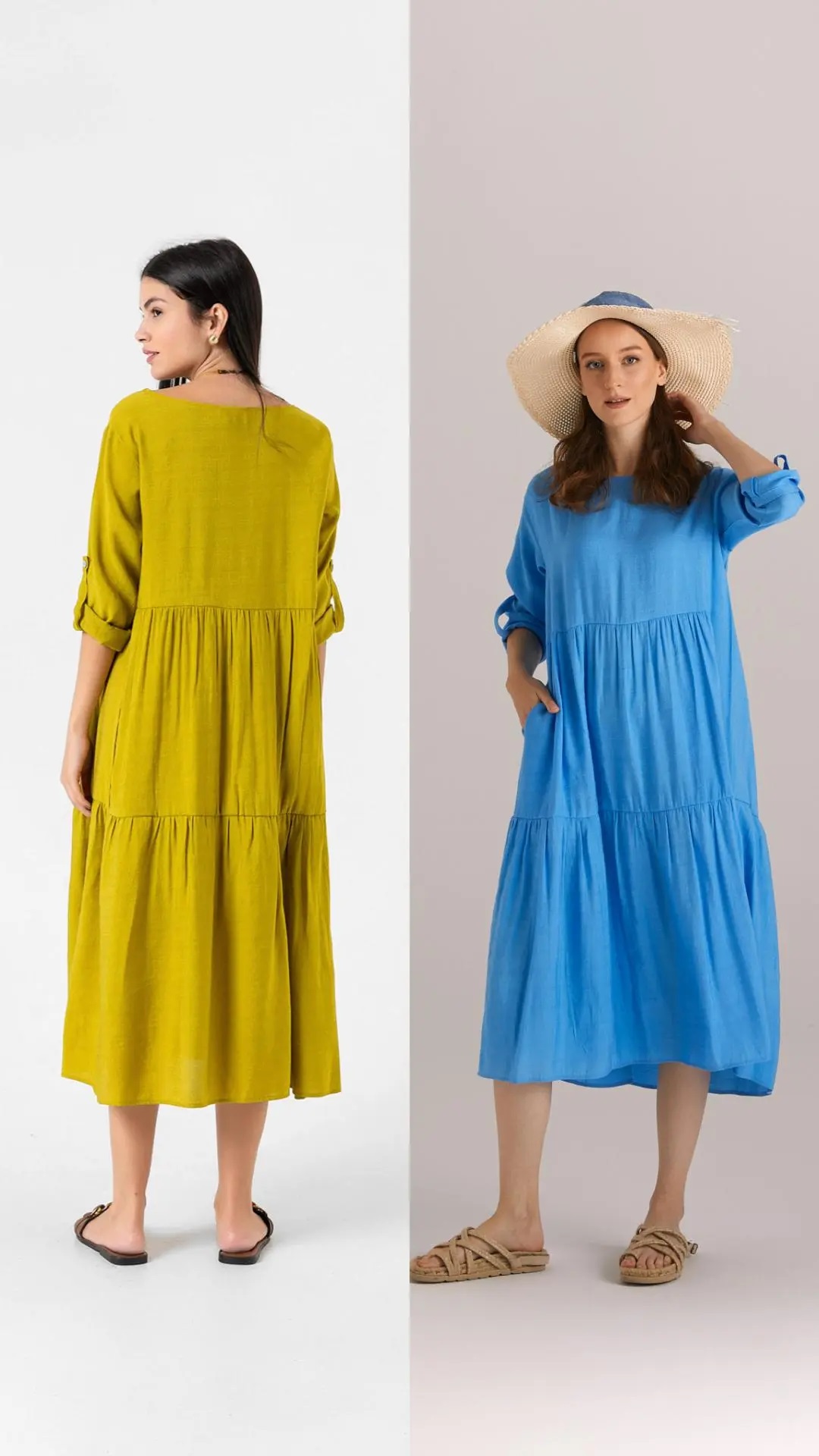 Three Layer Dobby Collar Dress