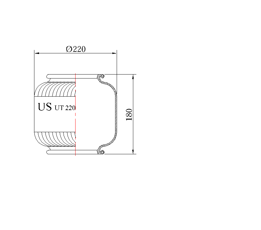 Convulated Air Spring UT 220-01