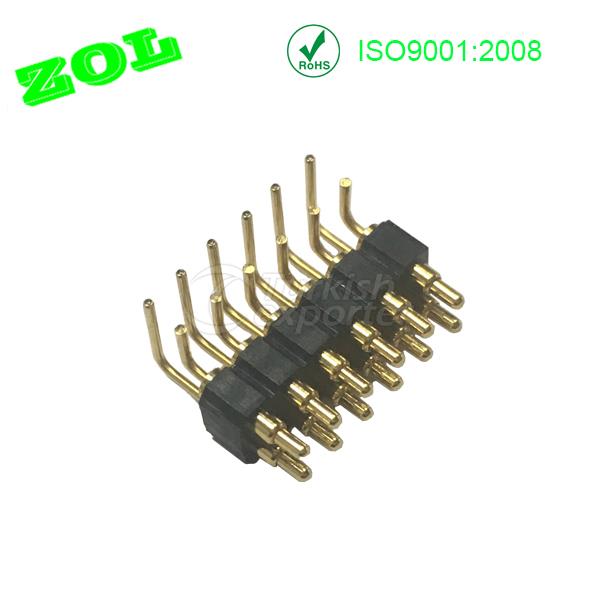 Right angle type 2x6 pin pogo pin