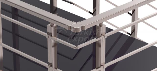 Aluminum Square Handrail