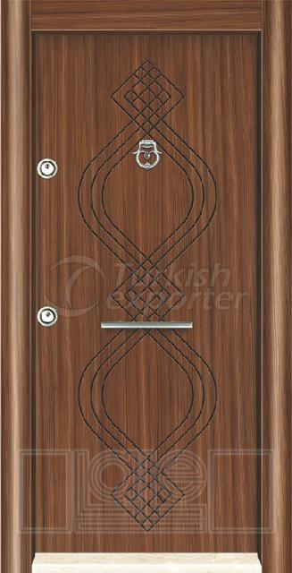 Steel Door Surfaces - Zebra Walnut L4013