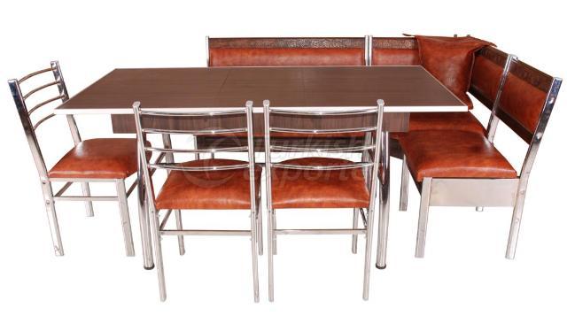 mutfak köşe takımı nik. kitabeli masa