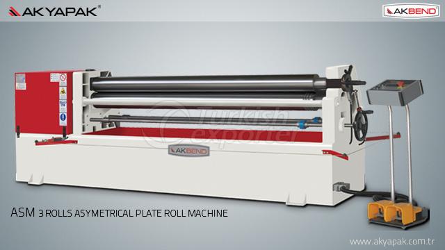 3 Rolls Asymetrical Plate Roll Machine