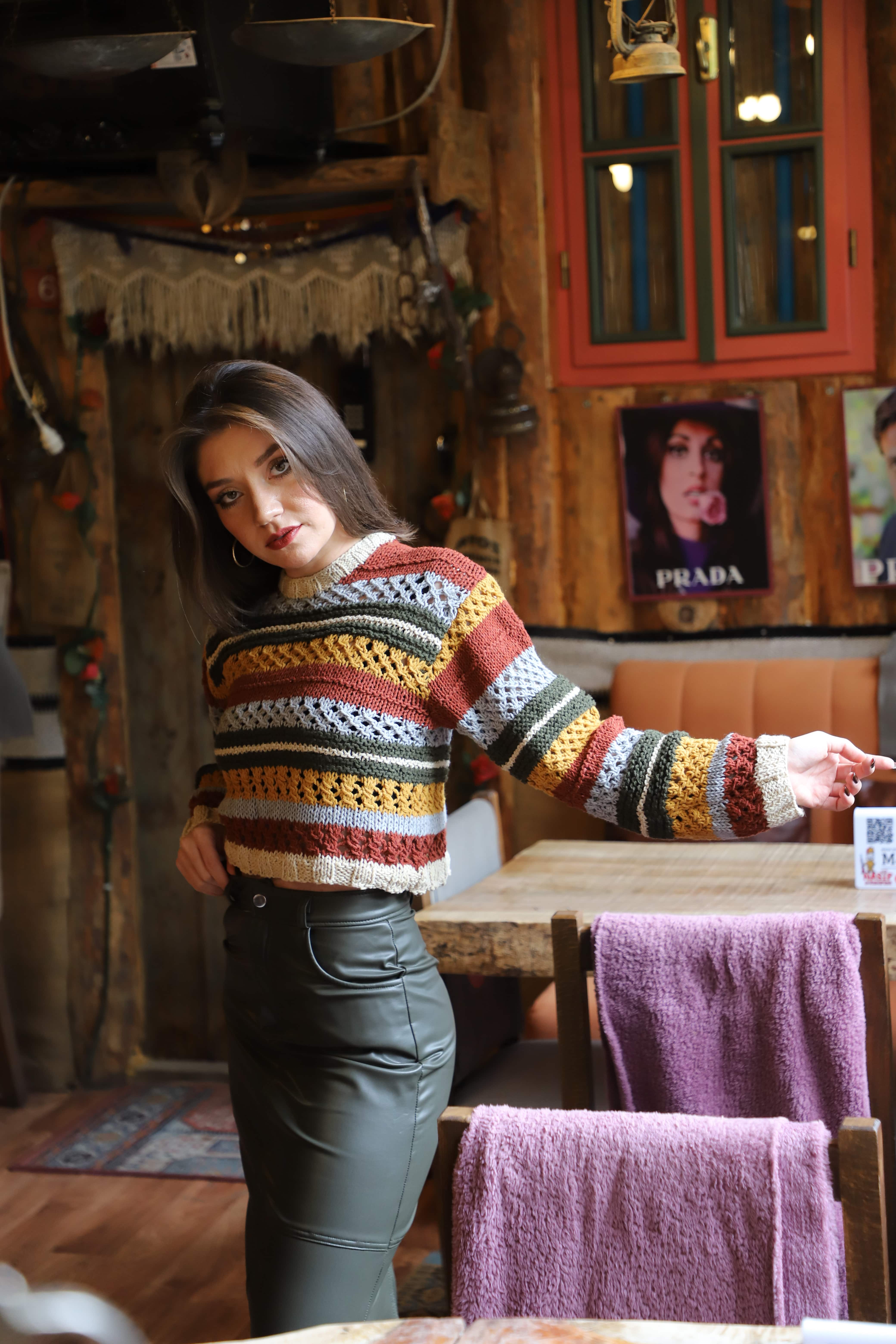 Hand-Knitted Design Sweater