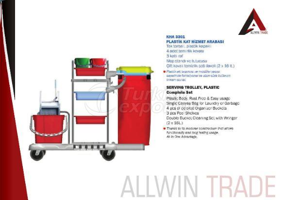 Plastic Serving Trolley Set