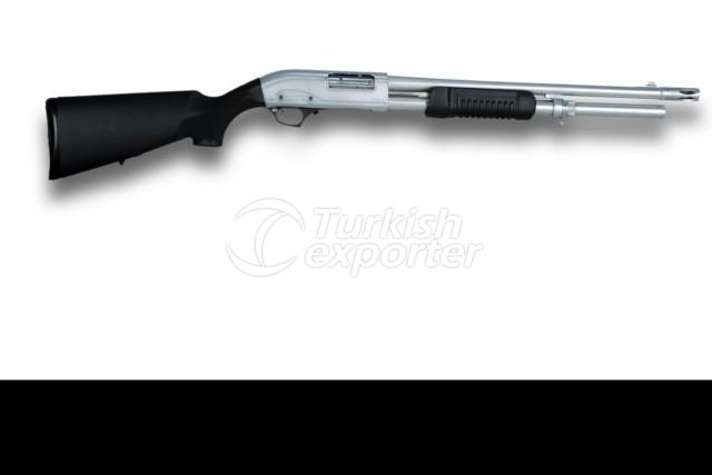 بندقية مضخية بيضاء ذات اخمس بلاستيكي