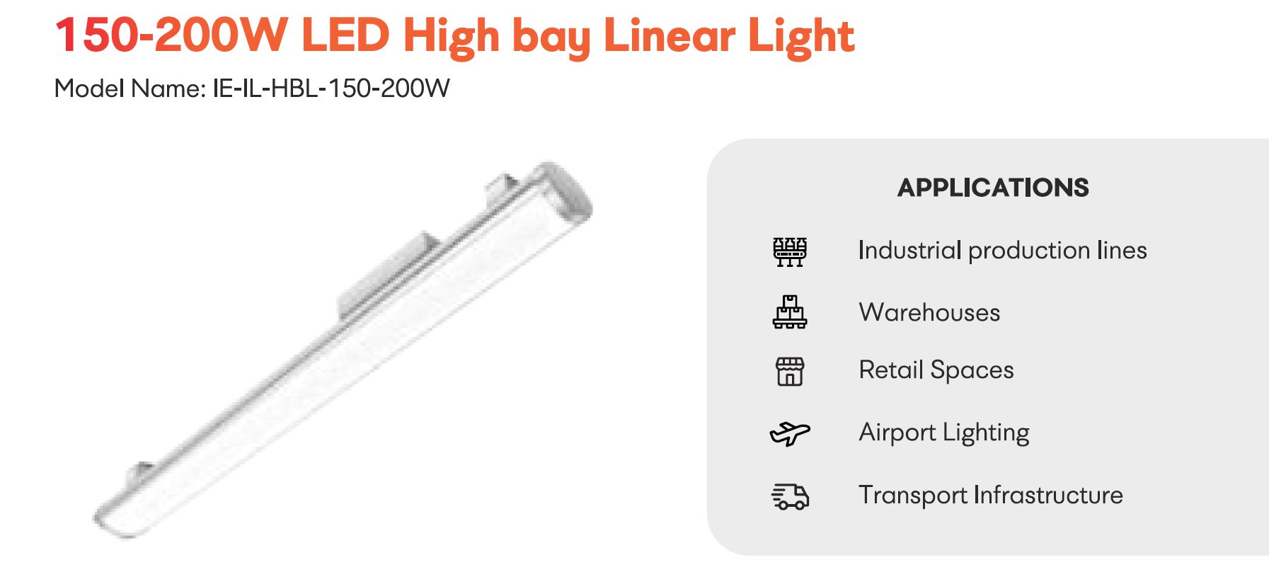 LED High Bay Linear Light