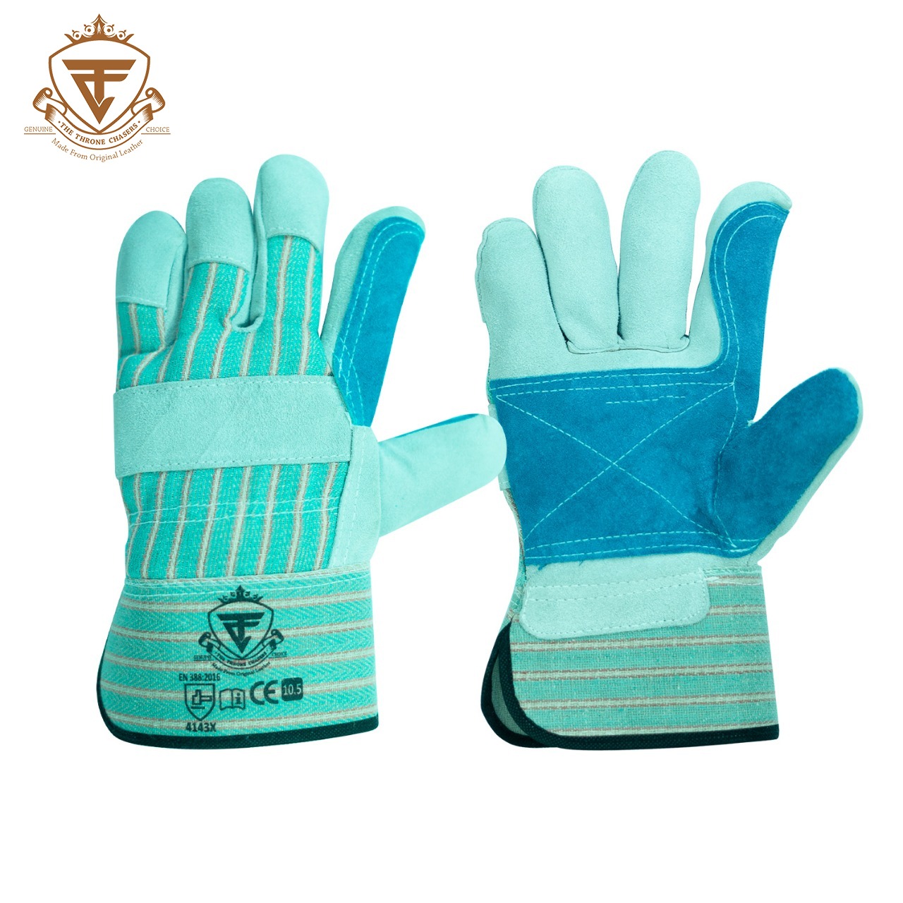 INDUSTRIAL LEATHER SAFETY GLOVES FOR CUTTING, RIGGERS,GARDENING, WELDING AND WORKER USE