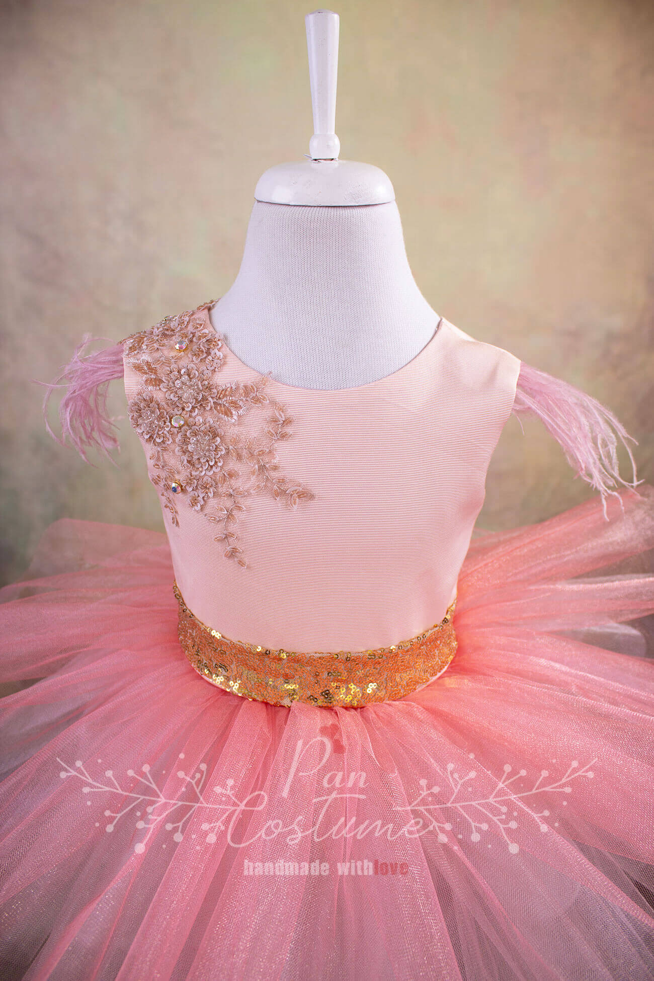 Peach Fluffy Dress