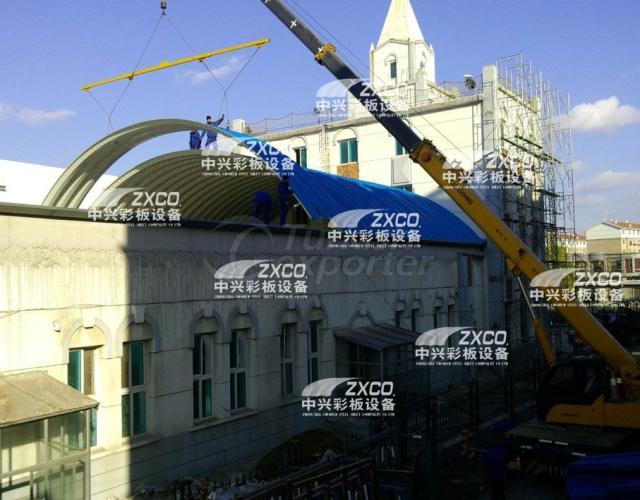 Automaton building super k span mic120/240 arch roof sheet cold roll forming machine