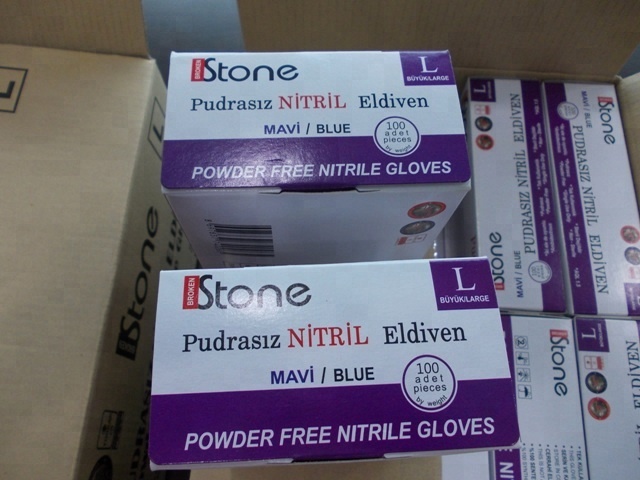 Powder Free Nitrile Gloves - Blue 