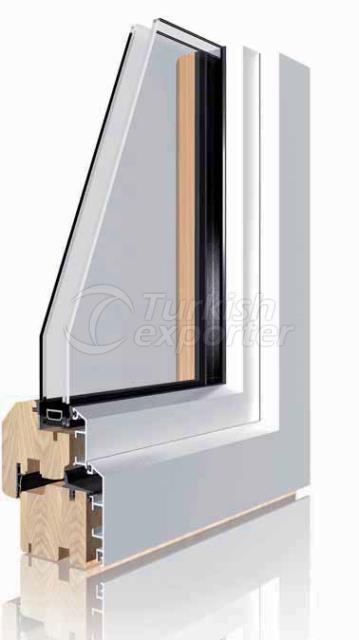 Ventana y sistema de puerta de aluminio de madera