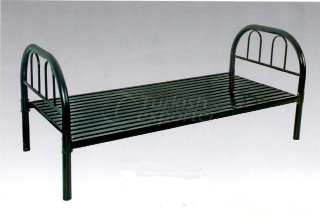 Black Single  Iron Plate Bed