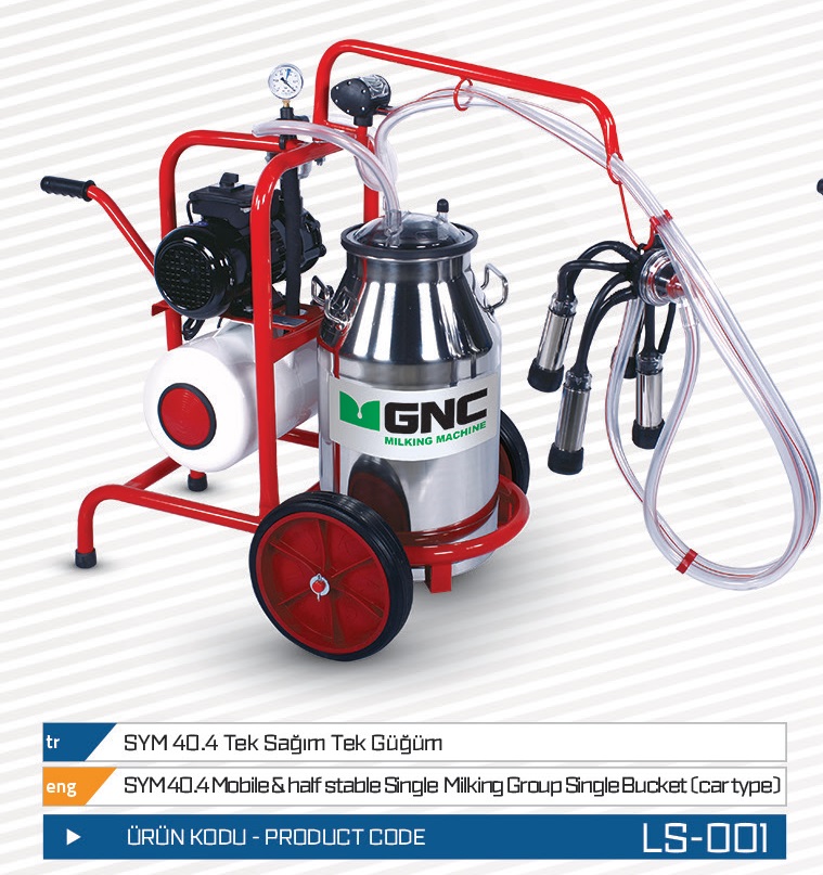 Sym 40.4 Single Milking Single Bucket Milking Machine