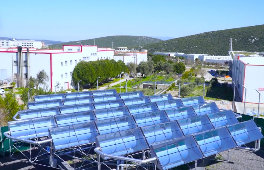 Two axis tracking concentrated solar thermal system