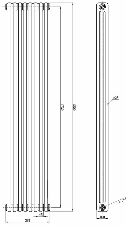 Column Vertical Central Heating Radiator