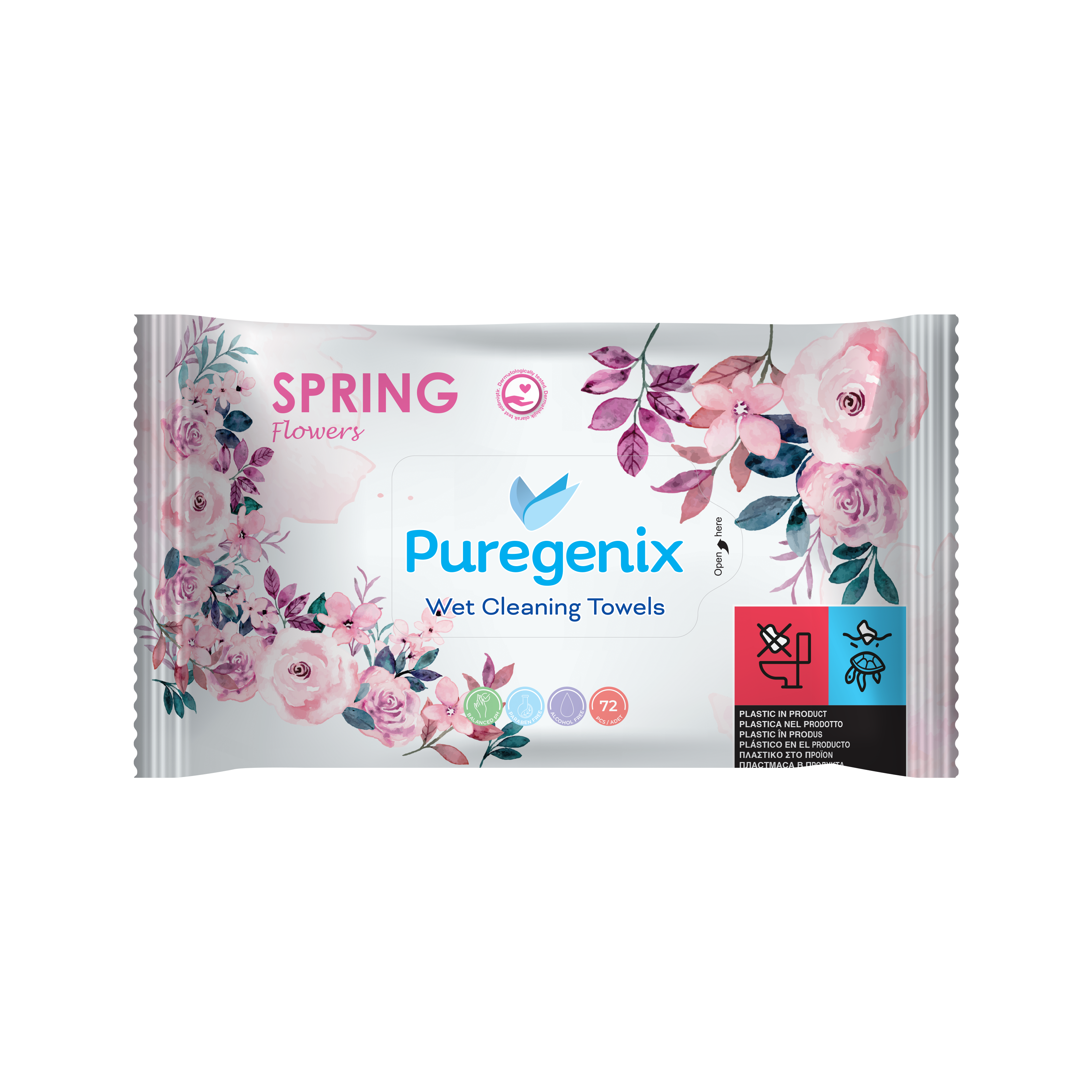 مناديل مبللة PUREGENIX سلسلة الزهور