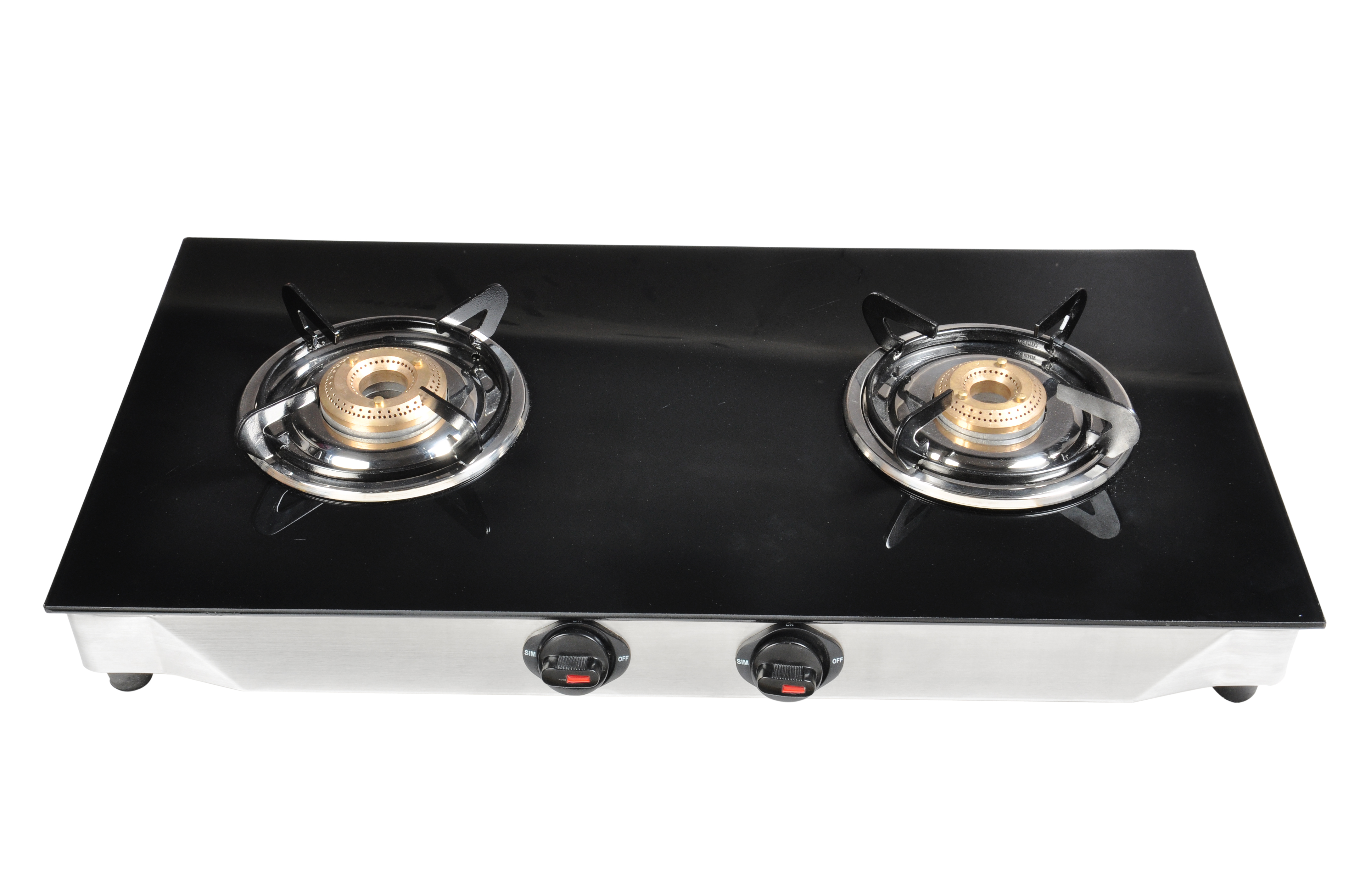 Glass Top Table top Gas Stove - stainless steel.