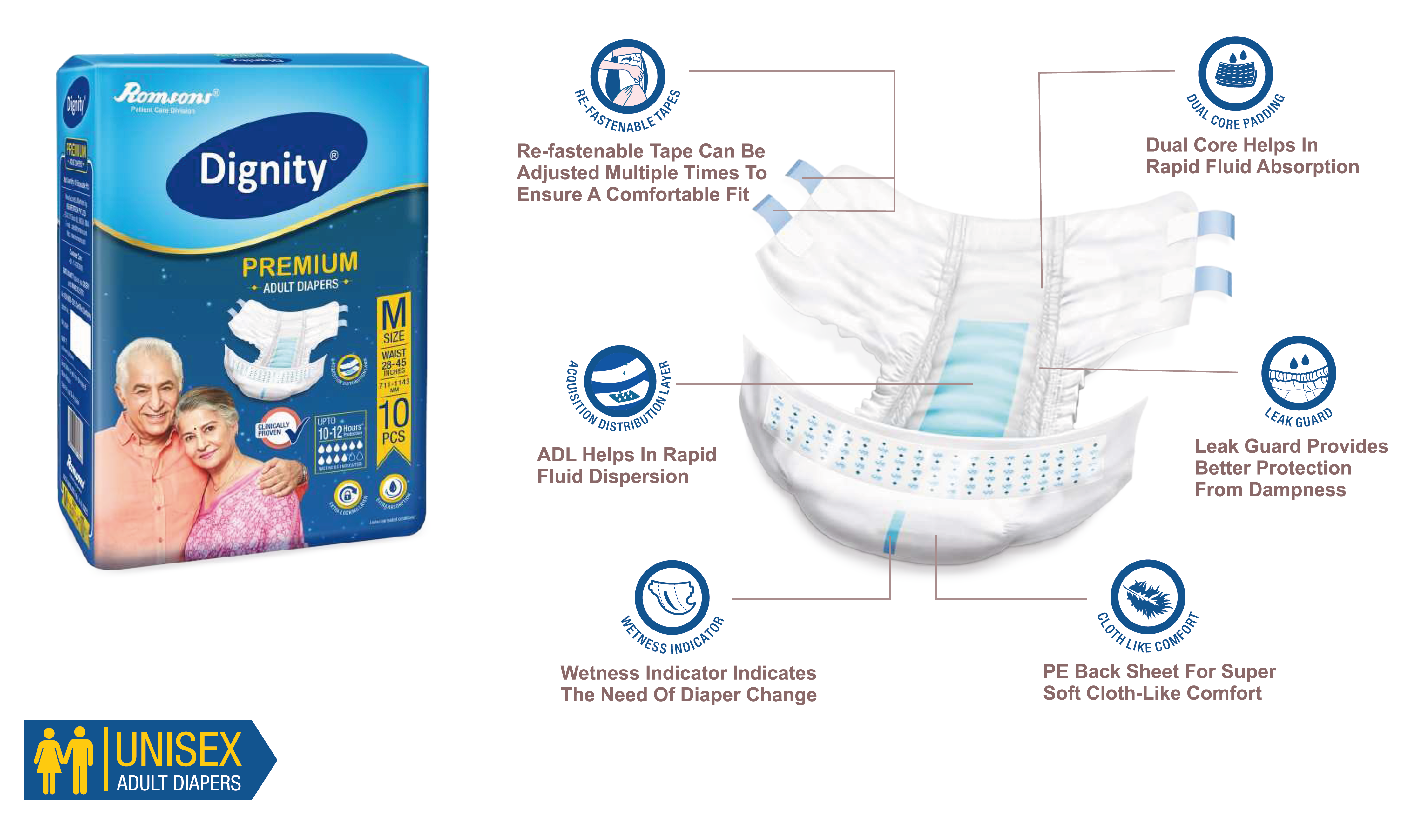 Dignity Premium Adult Diapers 