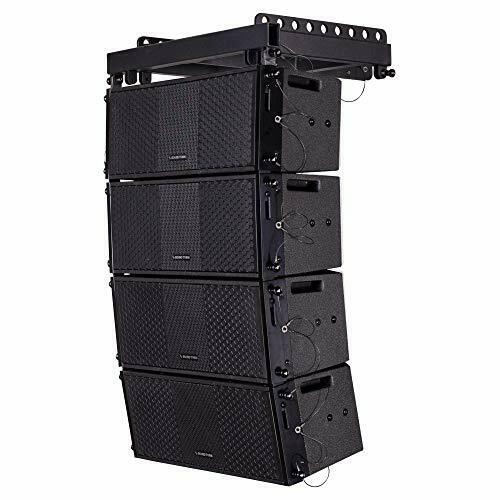 Sound Town ZETHUS-208BV2X4 Line Array 4 X Dual 8' Speaker Black for Installation