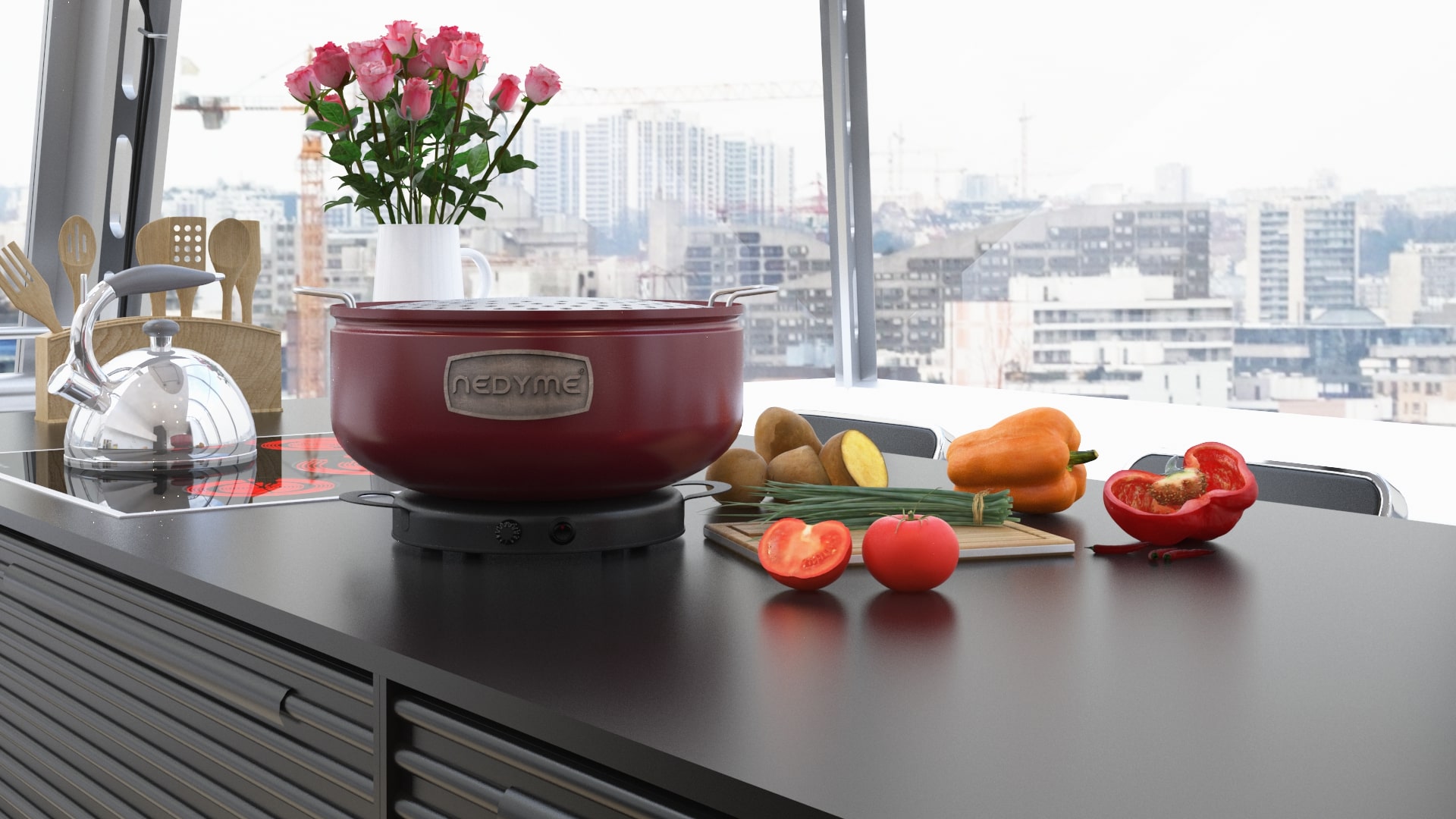 Nedyme Smokeless Charcoal Barbecue.