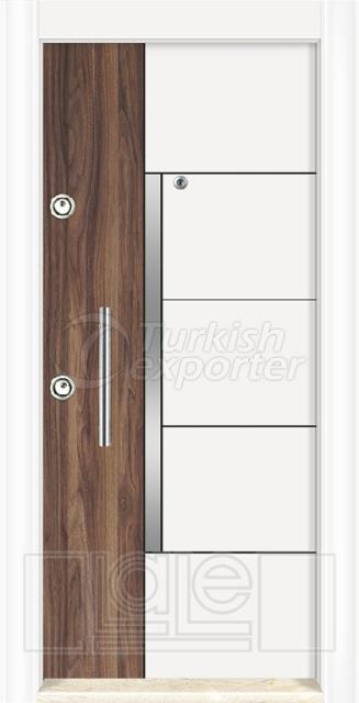 Steel Door Surfaces - White - Marmara Walnut L302