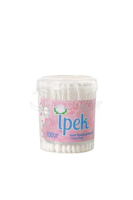 Cotton bud 100 pcs round box