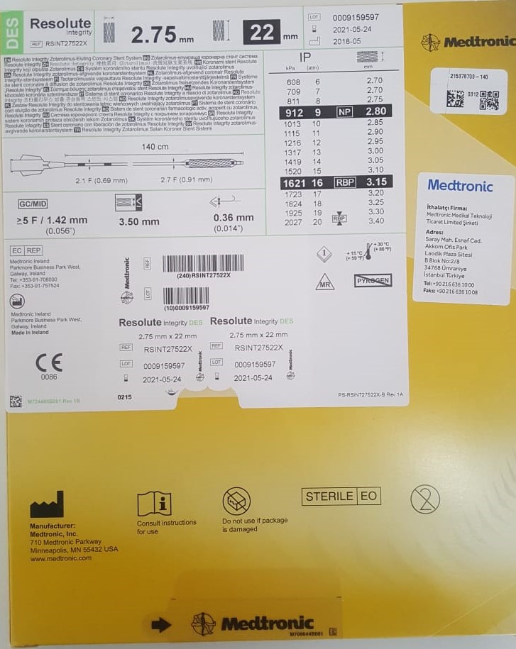 Medtronic Resulute Integrity Stent 