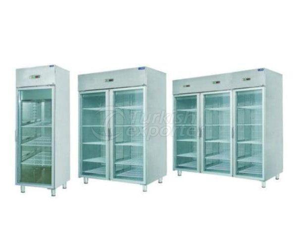 Refrigerador vertical de la puerta de cristal