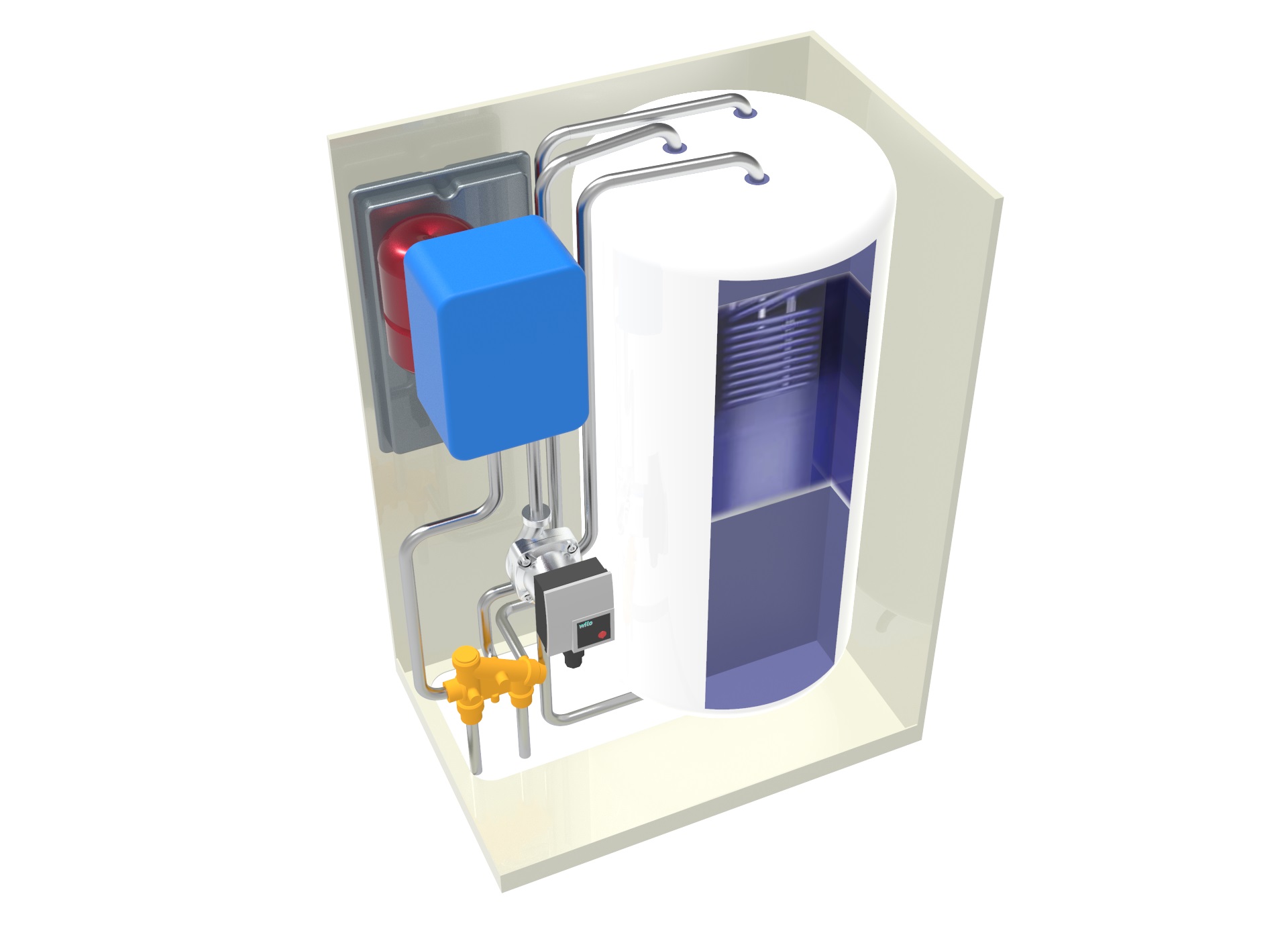 Electric boiler with built-in tank (50 lt)