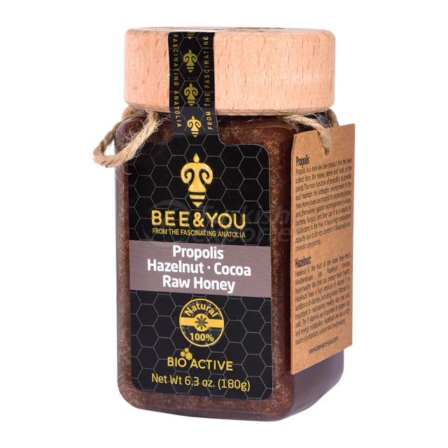 Propolis Hazelnut Cocoa Raw Honey 190gr