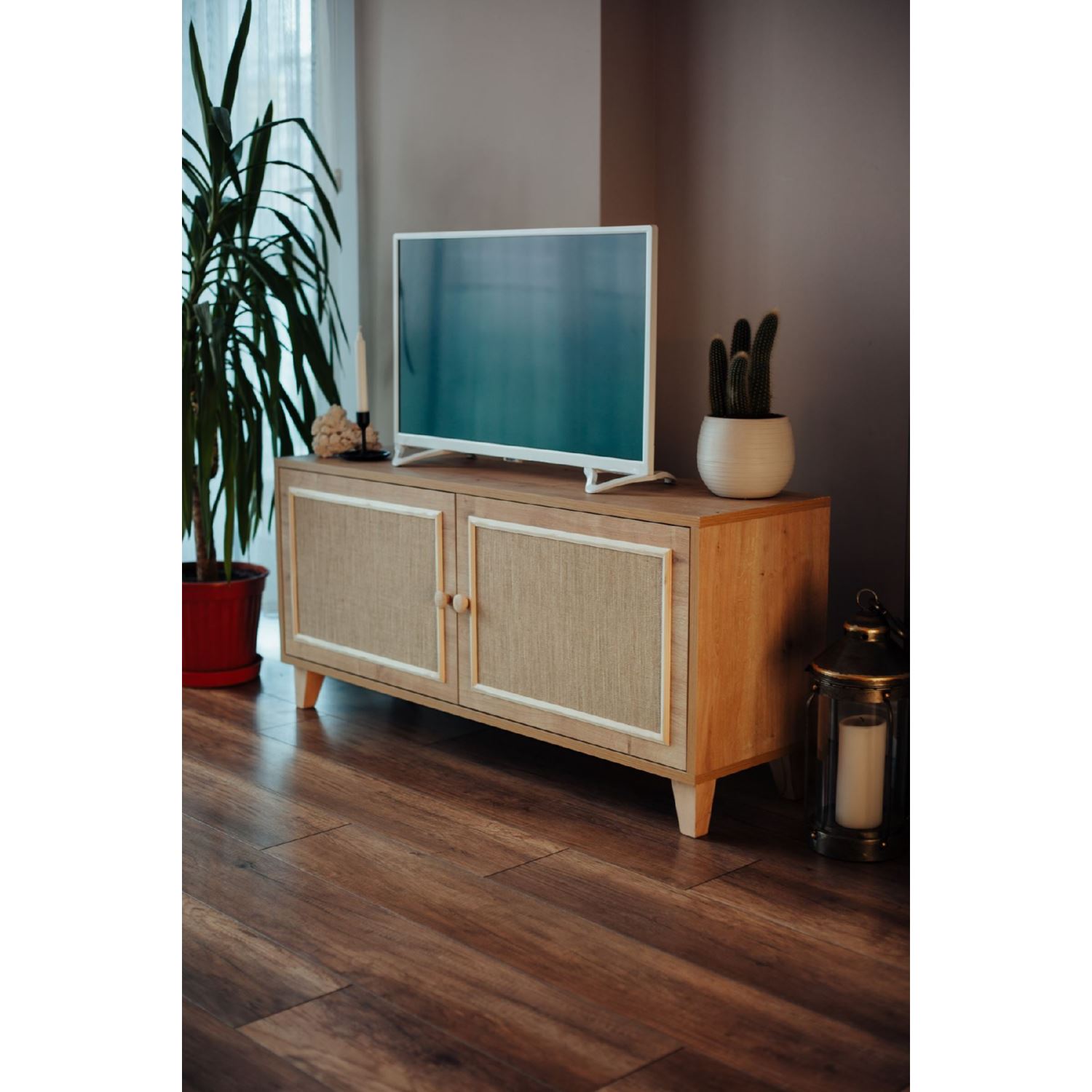 Jute TV Stand