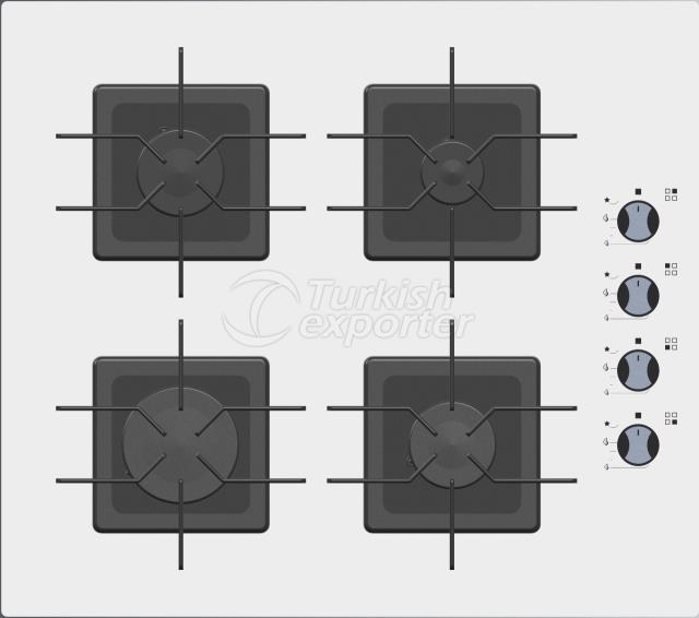 Classic White Glass Hob