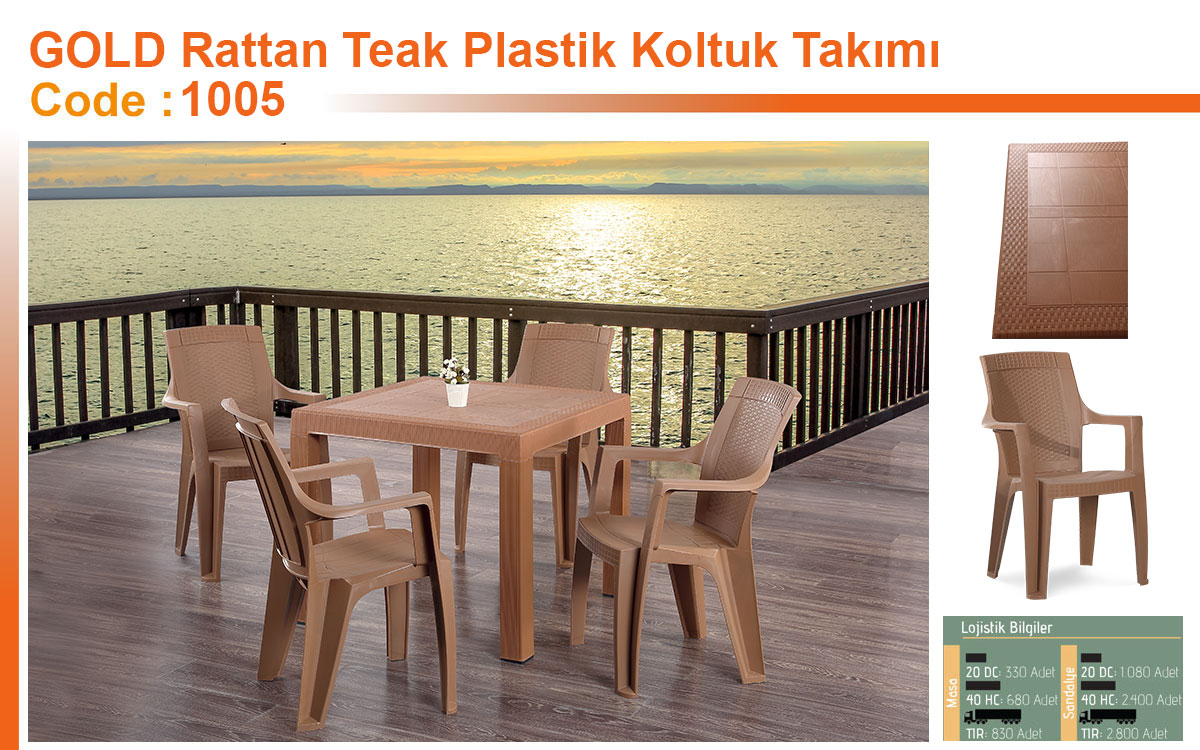 Plastik Masa Sandalye Takımı - 1005