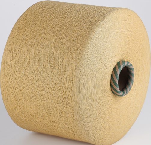 OPEN END RECYCLED MUSTARD %50 COTTON AND %50 POLYESTER YARN