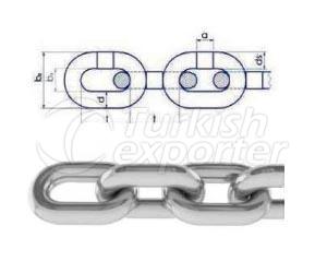 Cadena de enlace corto inoxidable DIN 766