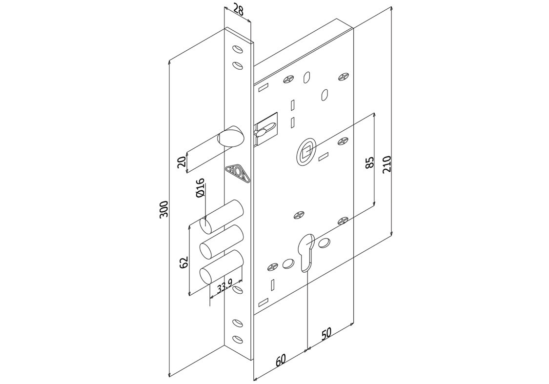 CS-9900 CERRADURA PUERTA ACERO CON ALARMA