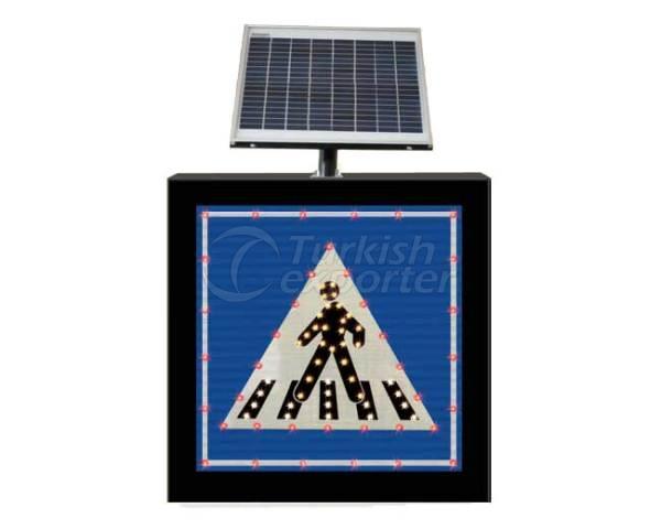 Solar Powered Pedestrian Crossing Signs B-14a LS-019