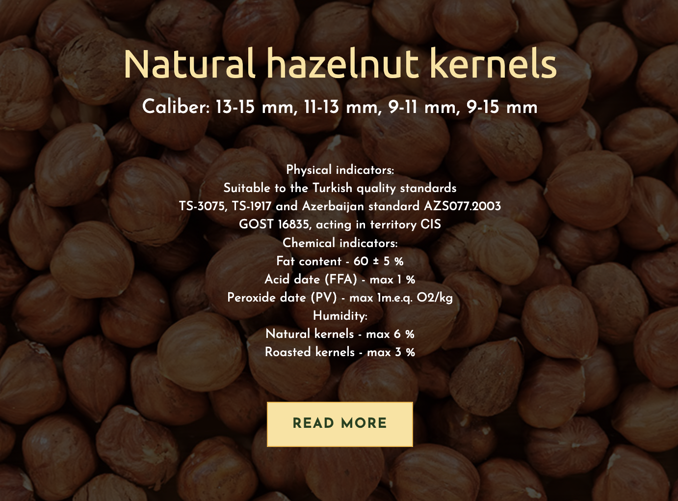 Natural Hazelnut Kernels