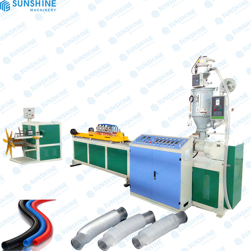 PE PVC single wall plastic corrugated pipe machine